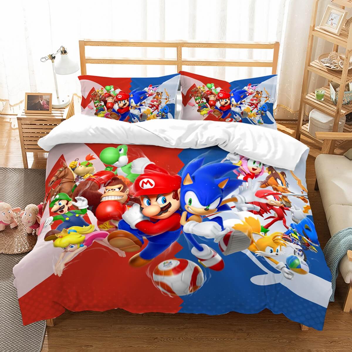 3d Customize Mario Sonic Bedding Set Duvet Cover Set Bedroom Set