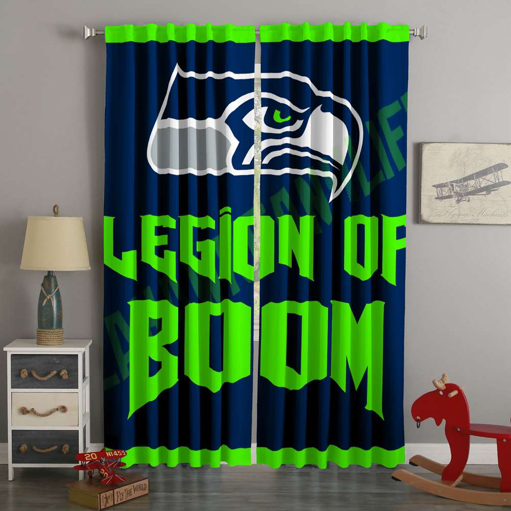 3d Printed Seattle Seahawks Style Custom Living Room Curtains 3d Printed Seattle Seahawks Style Custom Living Room Curtains