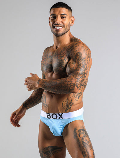 New soft Blue Box mens boxer shorts by Box Menswear – Box