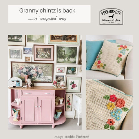 Granny and chintz decor is here for 2022 - trend blog by Vintage-etc