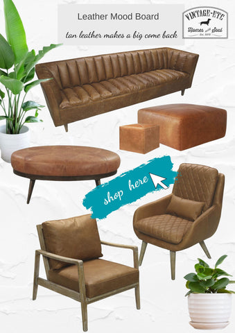 Tan-leather-sofa-armchair-shop-vintage-etc