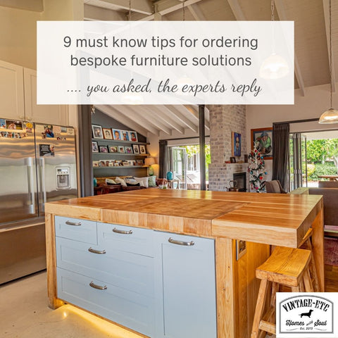 Top 9 question on ordering custom order furniture - money saving tips from the experts at Vintage-etc