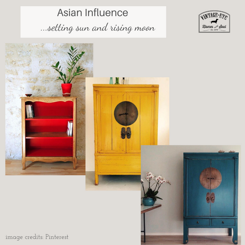 Asian influence_primary colour accent furniture is back_blog by Vintage-etc2