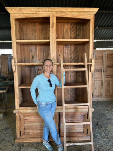 Custom made oregon bookshelf by Vintage-etc