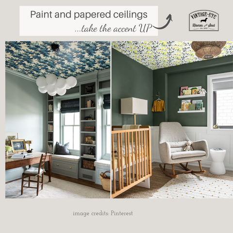 paint and papered ceilings take the accent up_trend blog post by vintage-etc3