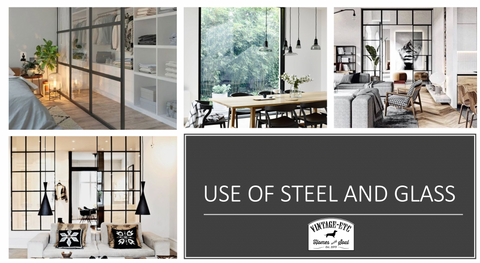 steel and glass looks great with black and white neutral decor 