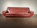 Art Deco Vintage Chesterfield Ox blood Red 4 Seat - £999