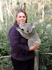  Lily, Wholly Natural's publisher, holding our boy Coen at his home in the Country Paradise conservation park, Gold Coast, Australia