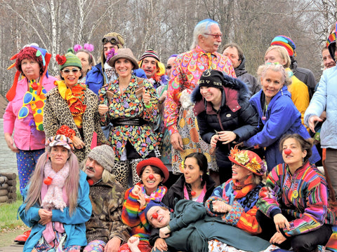 Clowning around in Russia with Patch Adams and the whole troupe!