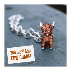 Highland cow charm bracelet