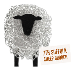 Silver sheep brooch