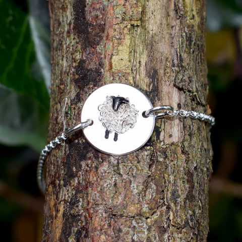 silver sheep bracelet