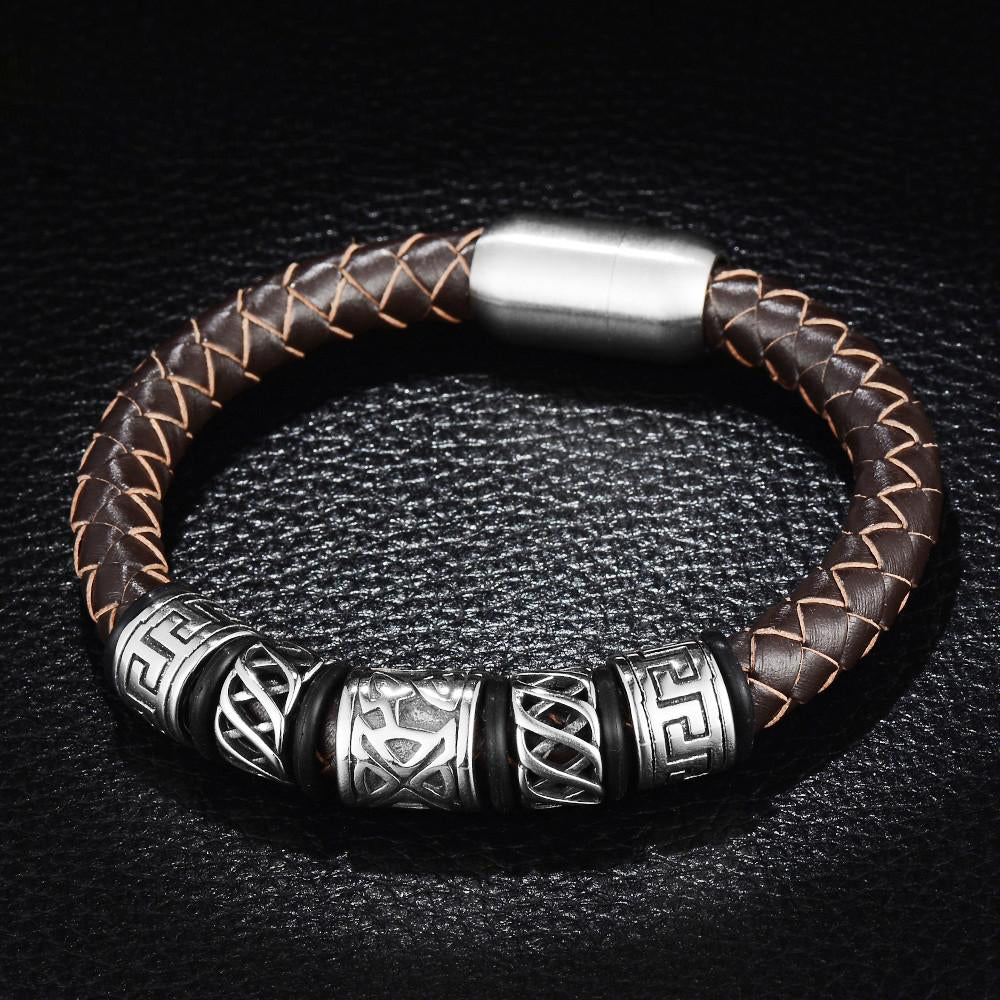 Ancient Glory Leather Bracelet - Man's 