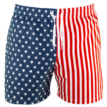 Men's All Americans Stretch Swim Trunk- Old Glory