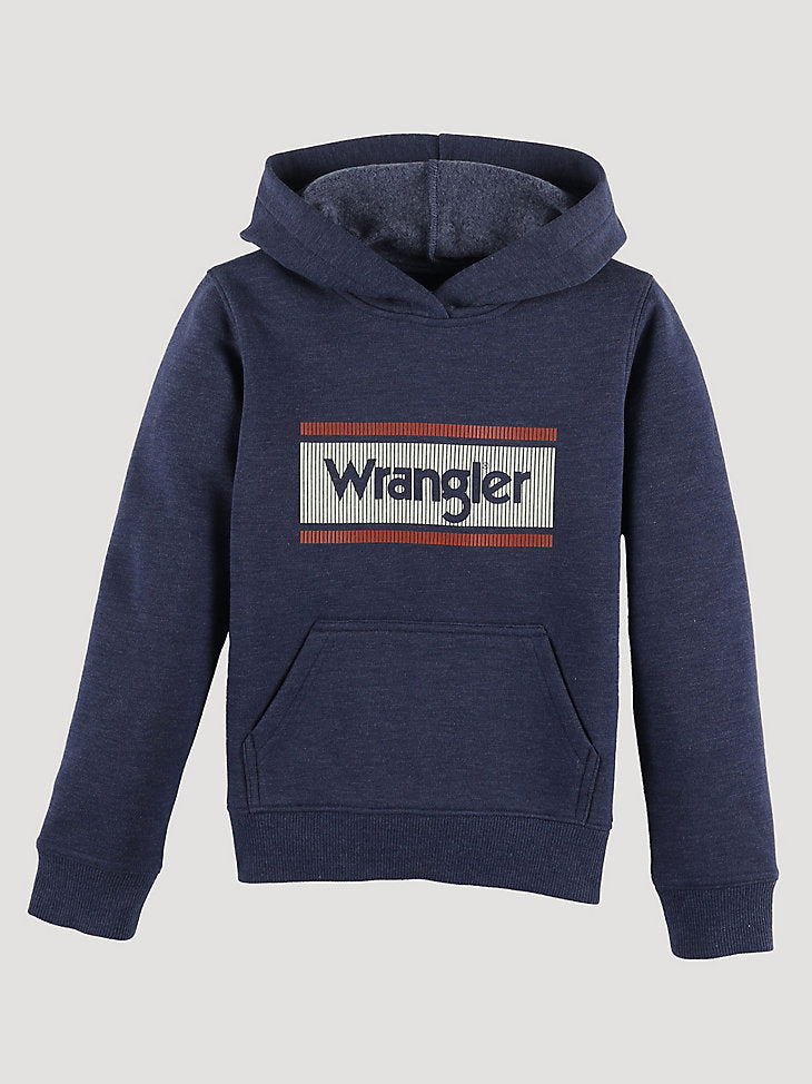 Boy's Classic Wrangler Logo Tag Pullover Hoodie in Denim Heather – Dales  Clothing Inc