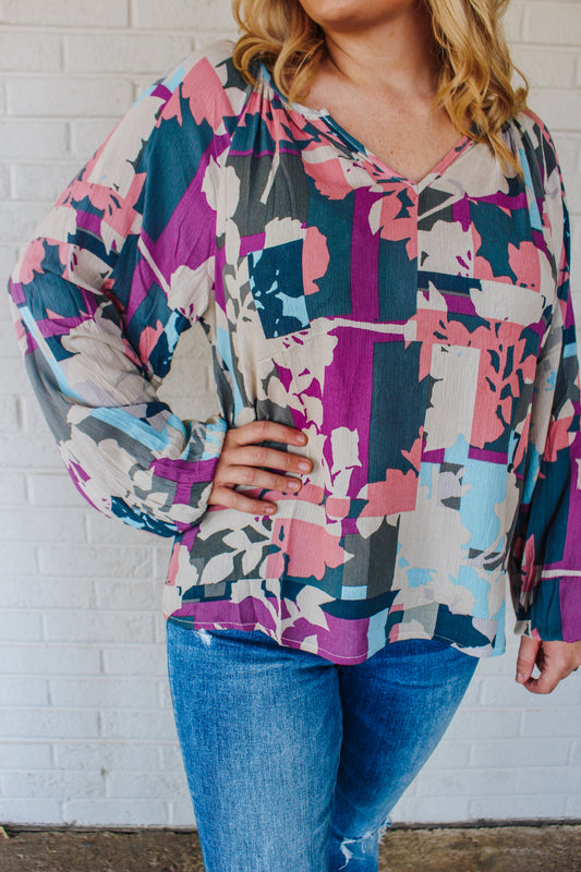 Tangerine Queen Floral Multi Blouse – Dales Clothing Inc