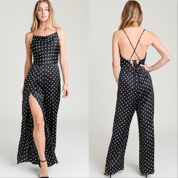Christy Polka-Dot Jumpsuit | Moda Me Couture®
