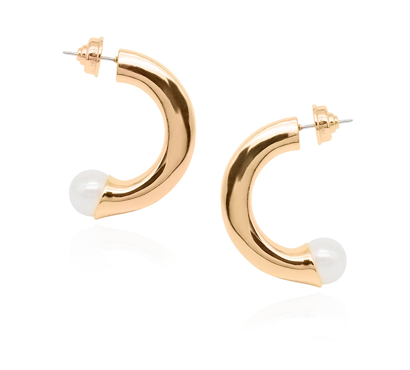 Gold Vermeil Medium Hoop Earrings