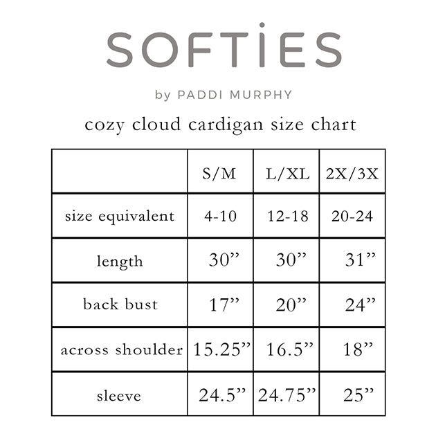 On Cloud Size Chart