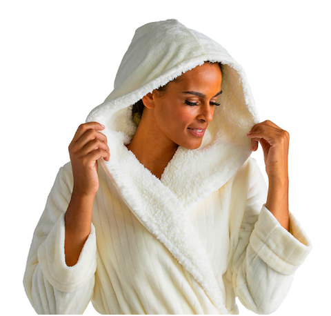 Softies’ Hooded Sherpa Robe with Tonal Trim