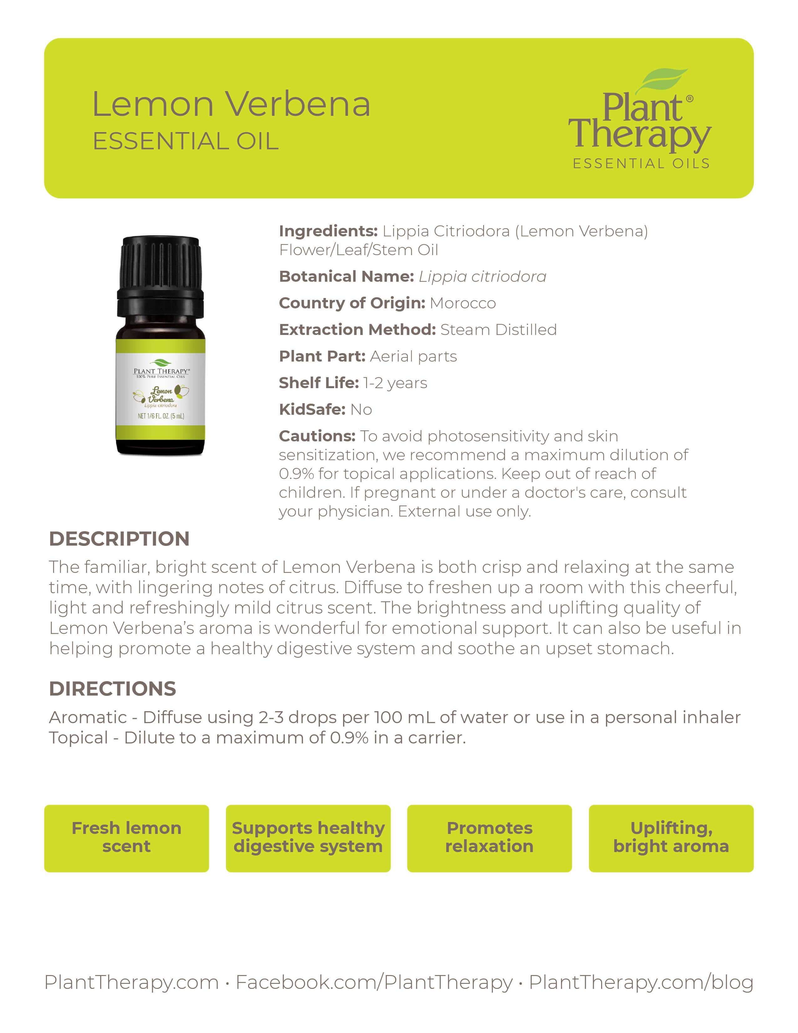 Plant Therapy Lemon Verbena Essential Oil