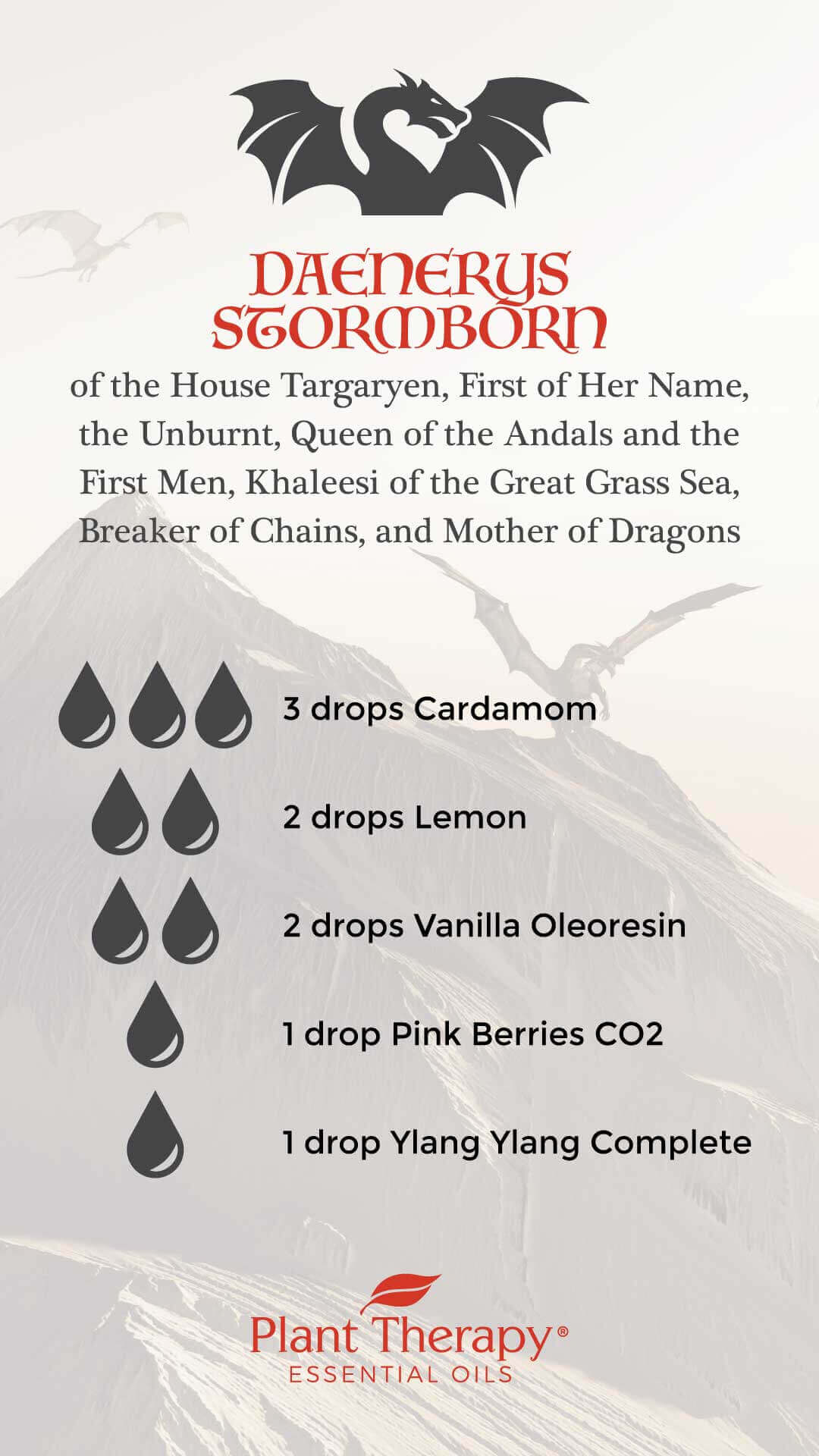 Game of Thrones Daenerys Diffuser Blend
