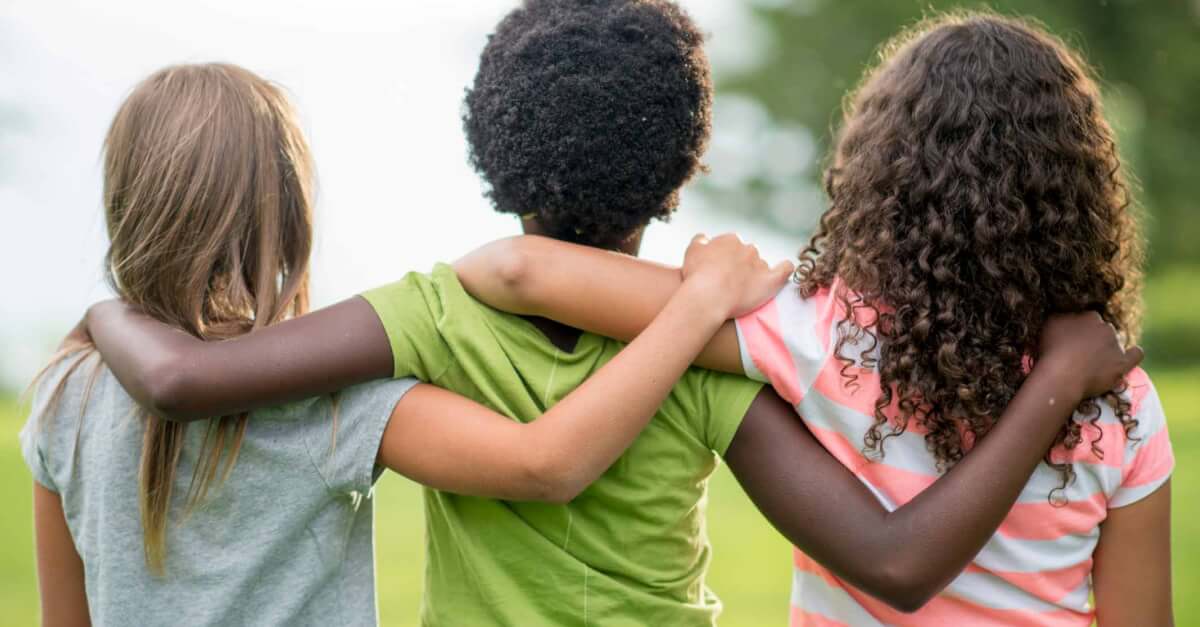 Children hugging