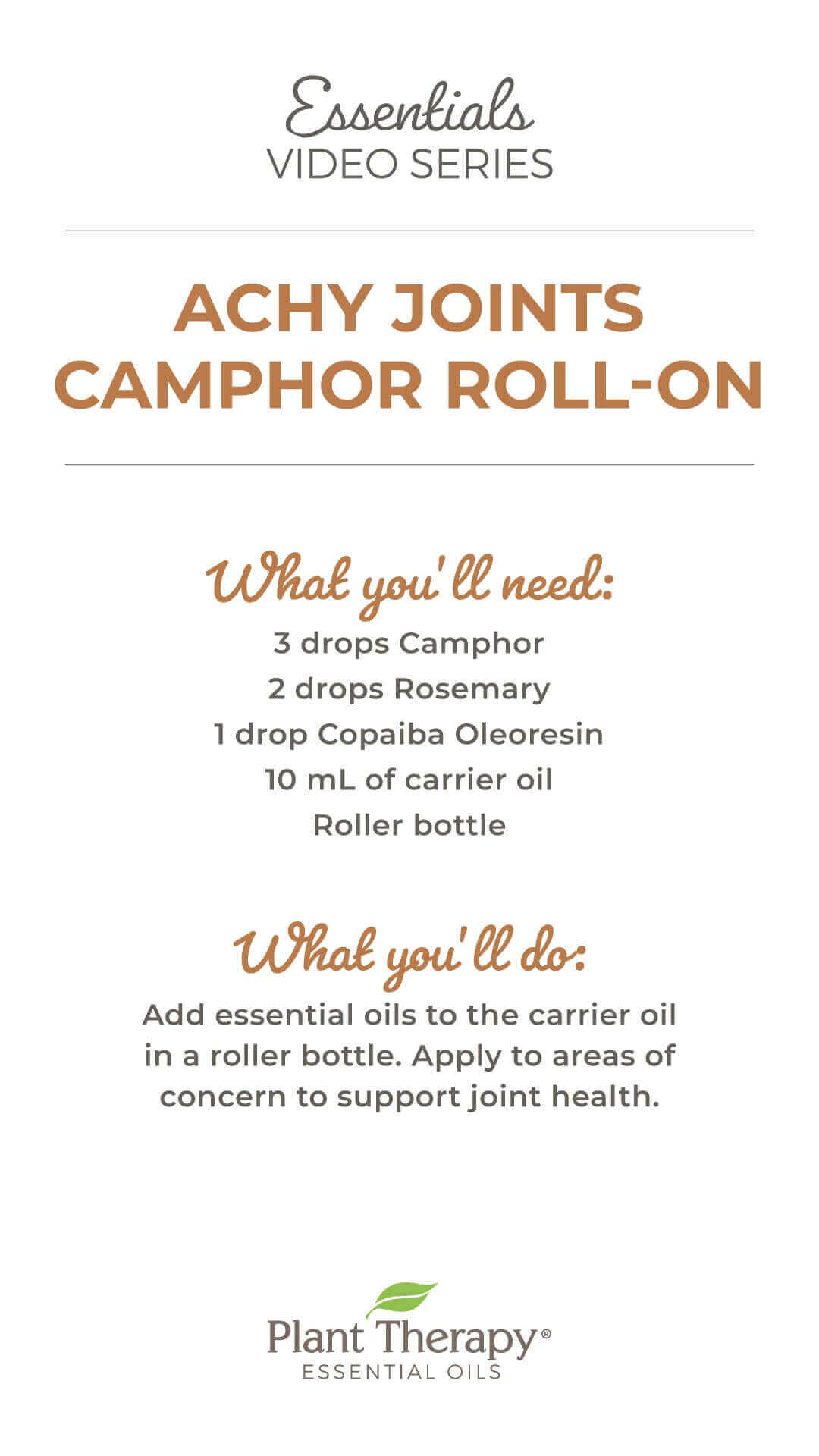 Achy Joints Camphor Roll-On DIY