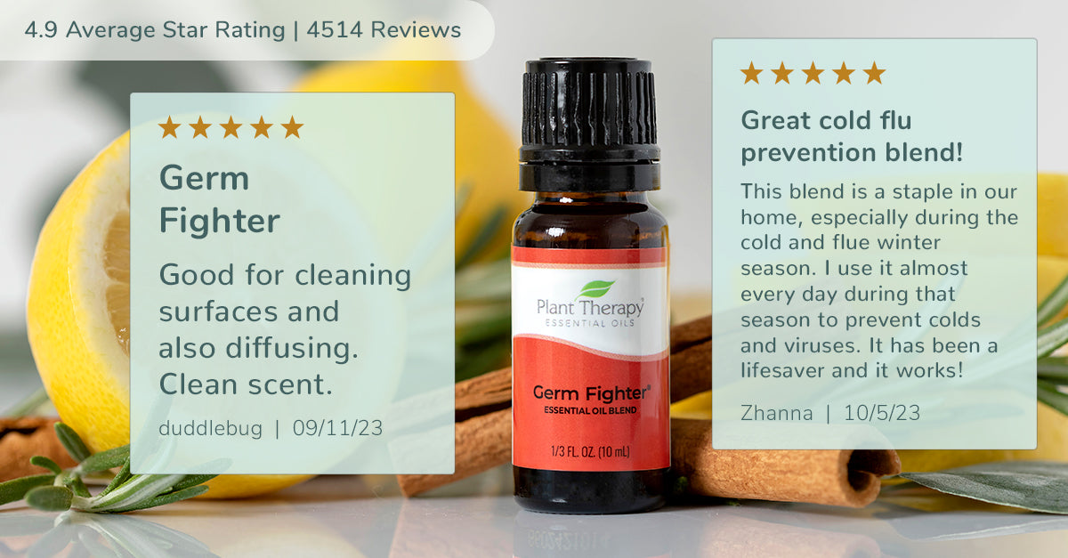 Germ Fighter Essential Oil with two 5-star reviews