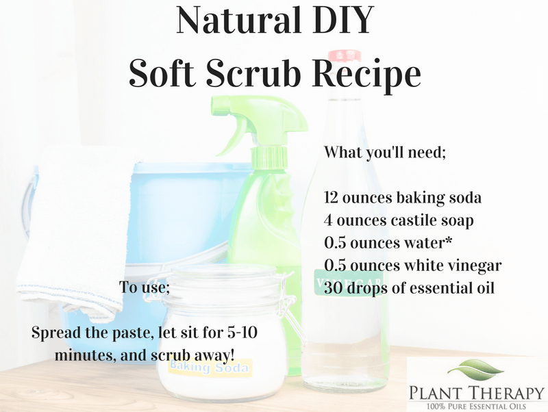 Homemade Soft Scrub Cleaner Recipe with Essential Oils