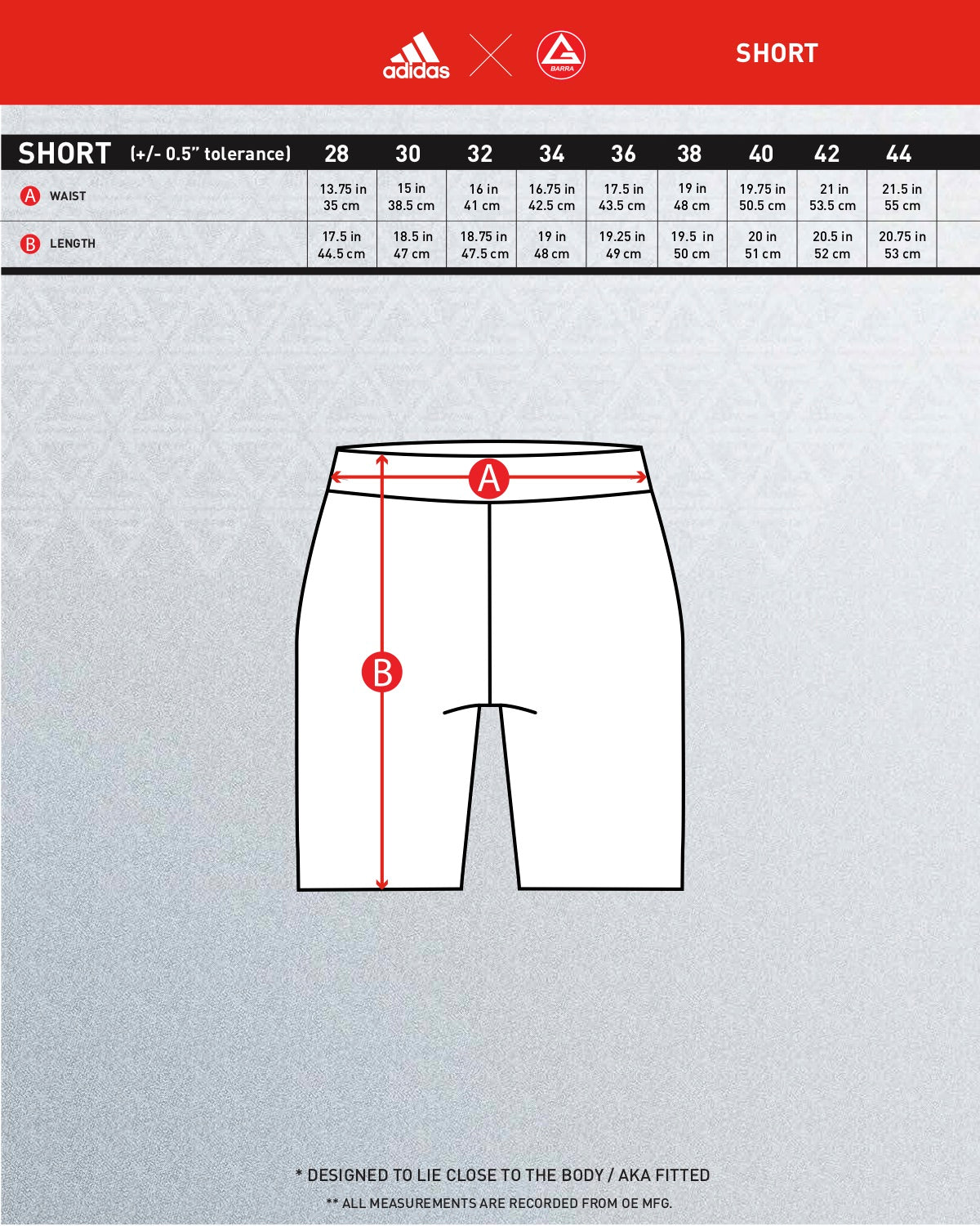 Adidas Pants Size Chart Cm