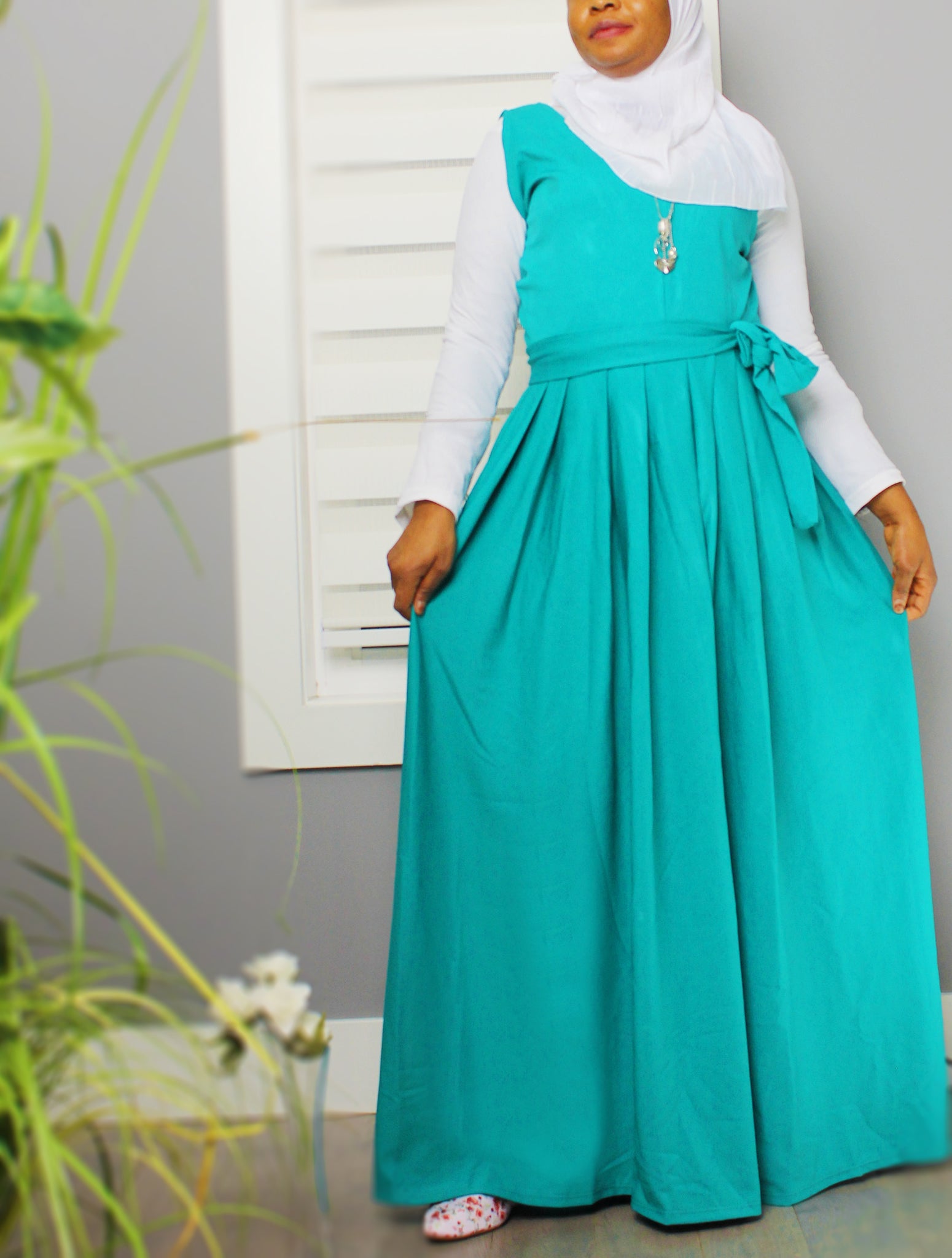 pinafore maxi skirt