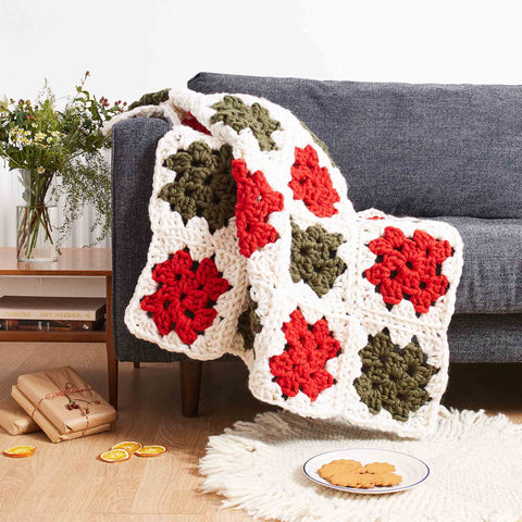 Nonna's Throw crochet granny square blanket pattern at Stitch and Story