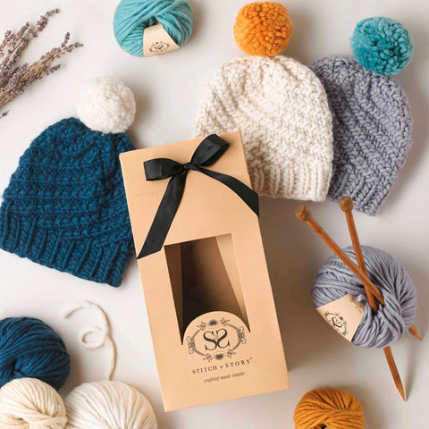 Shop Luca Pom Hat knitting kit