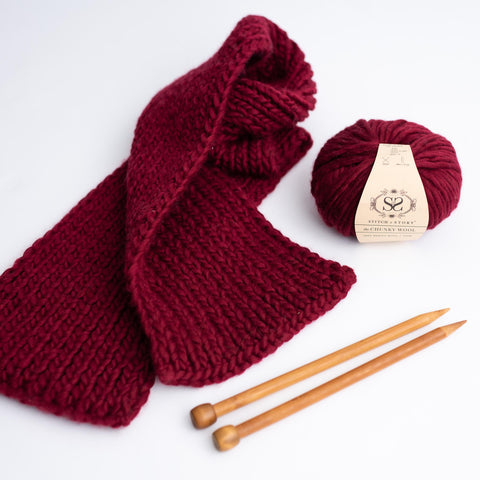 Shop the Vale Scarf knitting kit