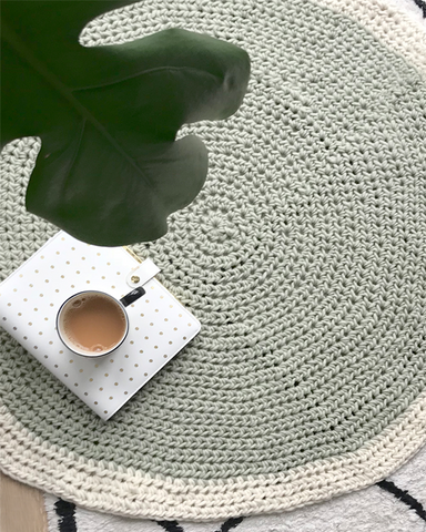 Shop the Tate circular rug PDF crochet pattern and yarn bundle 