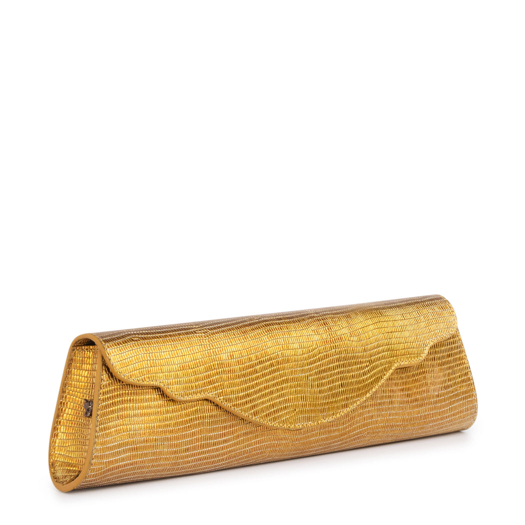 gold designer clutch