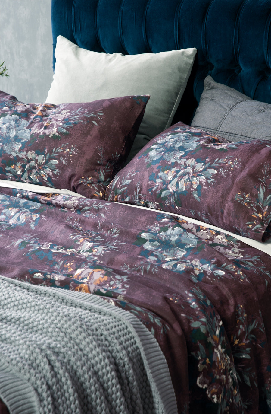 Vernice Aubergine Duvet Cover Set Biancalorenne Co Nz