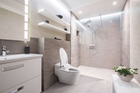 Bidet in a clean and beautiful bathroom