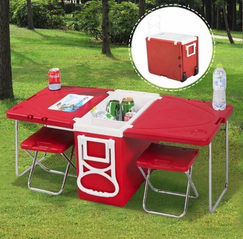 Forever Sure Deals - Red Picnic Table and Chairs Set