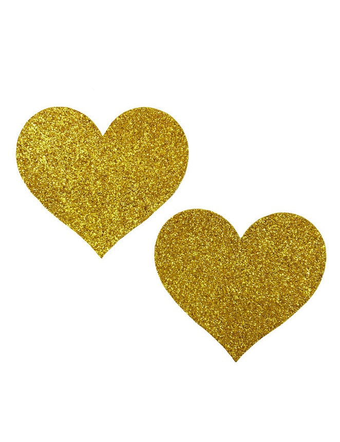 Gold Heart Nipple Covers - skarnoldart, Accessories, skarnoldart