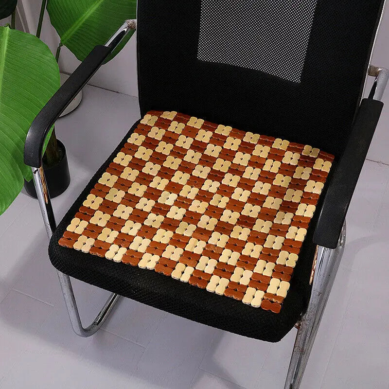 2 PCs Square Bamboo Mat Cushion Chair, Sofa, Car, Table Yoga Cool Healthy ç«¹åå«