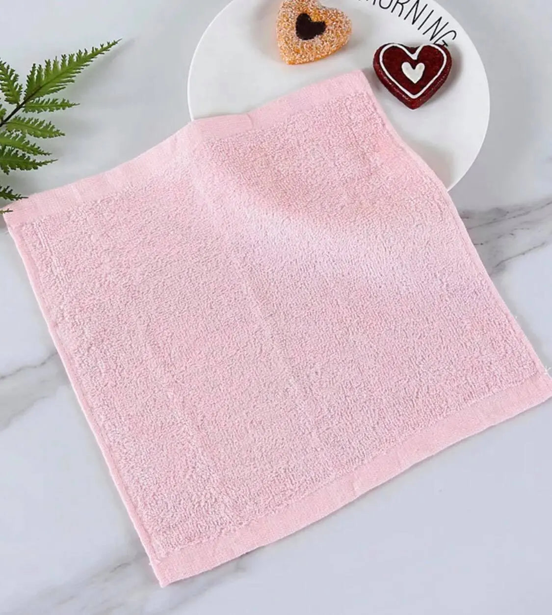 2 X Bamboo Fabric Square Small Hand Towel Face Towel Soft Cool Comfortable