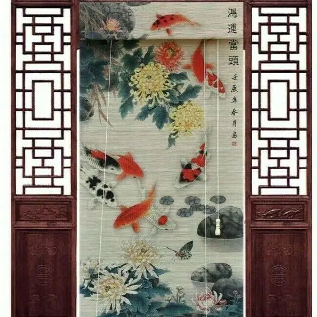 Bamboo Curtain & Screen Blind Rolling Curtain Panel Privacy Custom Size Picture Made To Order