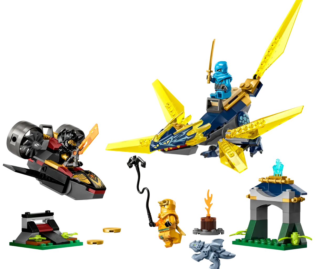 LEGO NINJAGO Nya and Arin's Baby Dragon Battle 71798 Building Toy