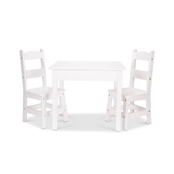 Melissa And Doug Wooden Table Chairs White