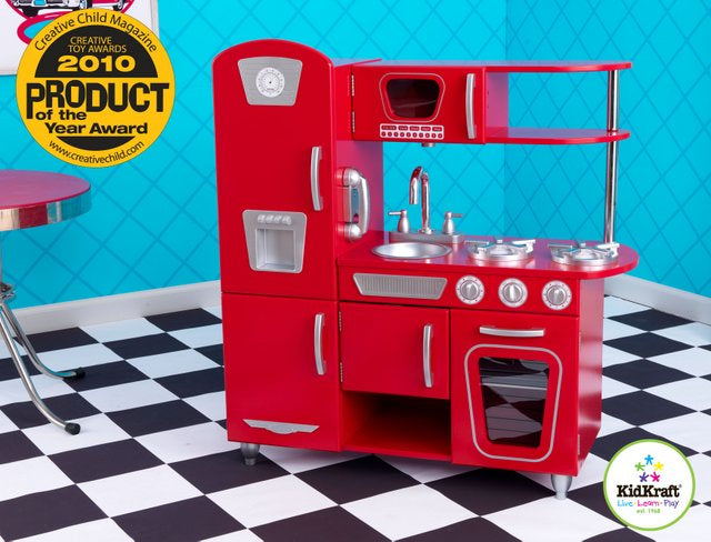 kidkraft red vintage kitchen