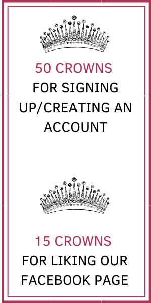Earn Crowns on Facebook Page sign Up