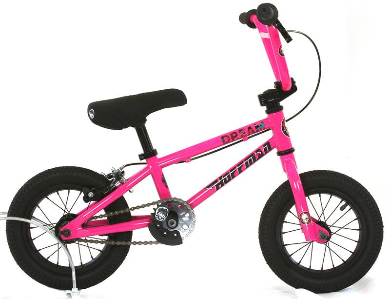 pink and black bmx bike