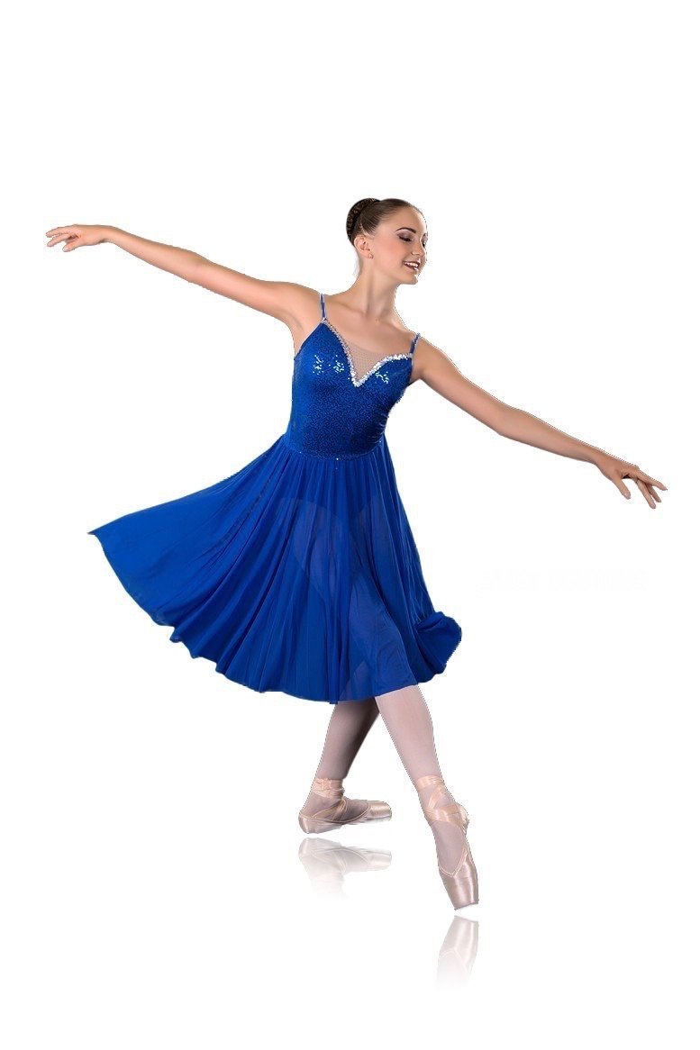 blue contemporary dance costume